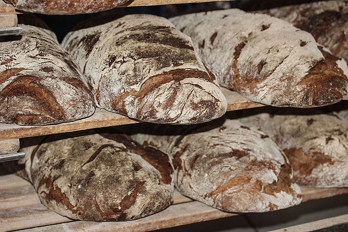 Ofenfrisches Bauernbrot aus eigener Erzeugung